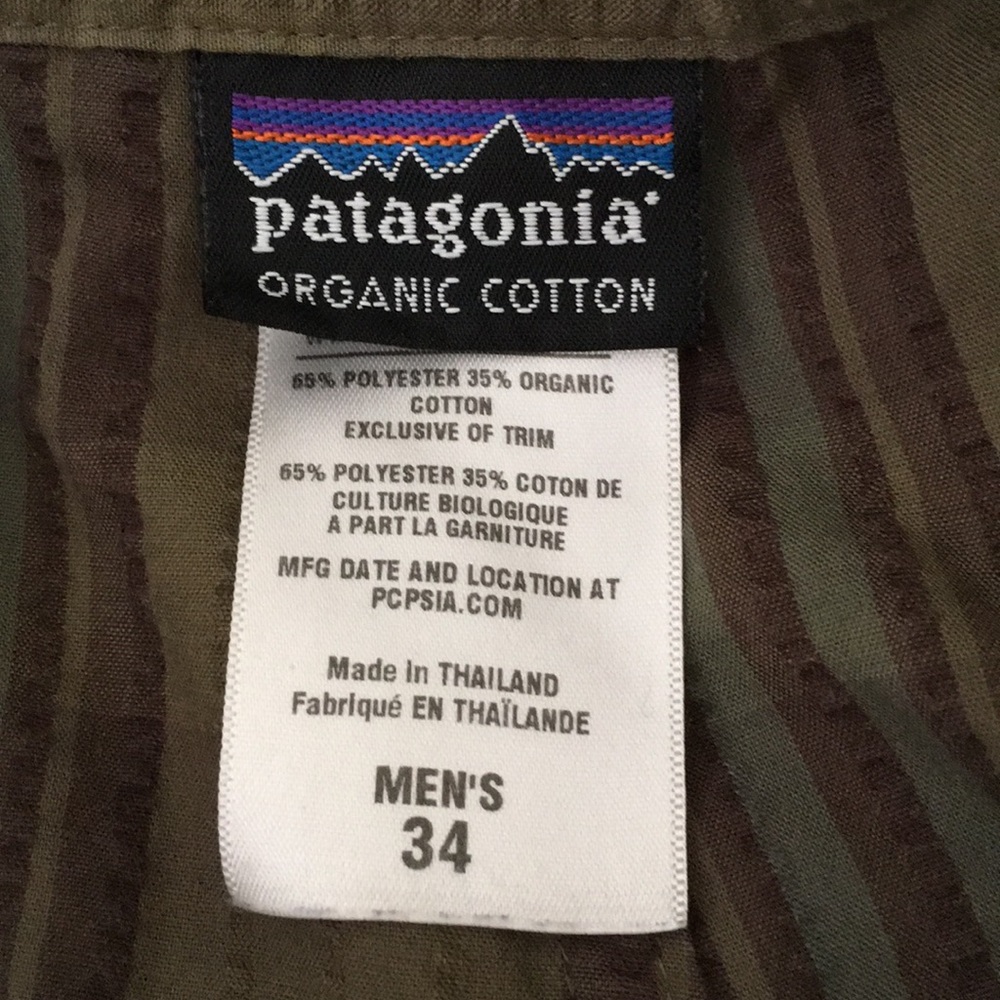 Patagonia men’s plaid shorts, organic cotton - Picture 2 of 3